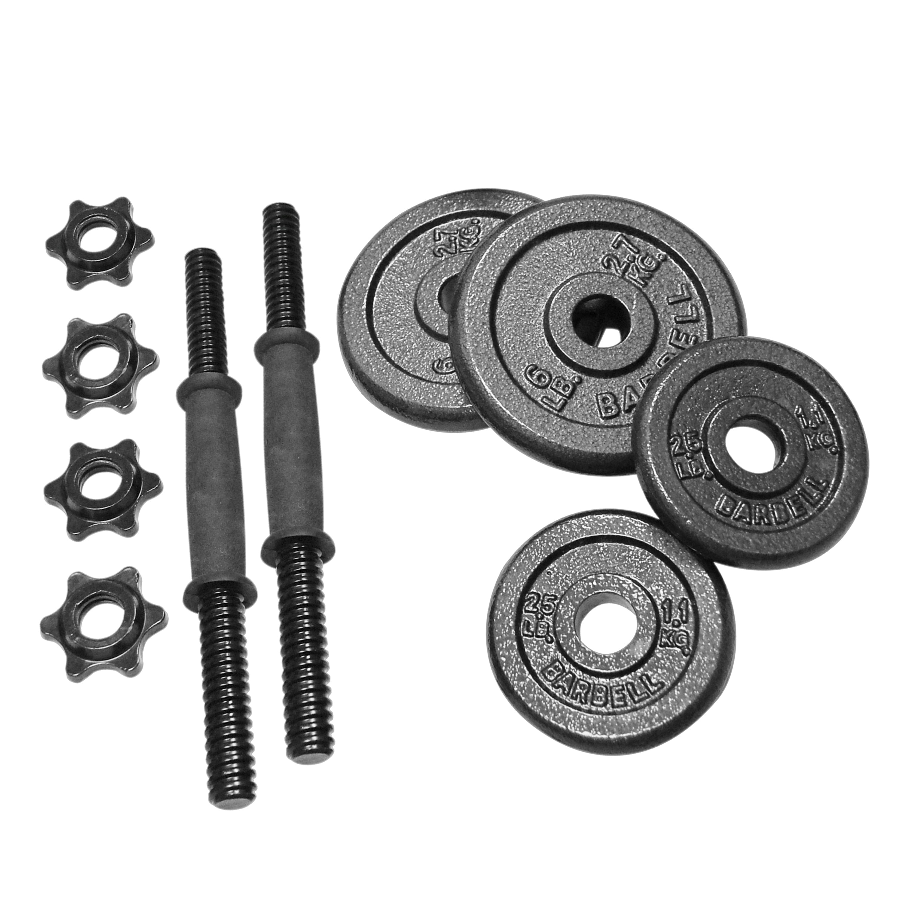 Adjustable Cast Iron Dumbbell Set, 40 lbs