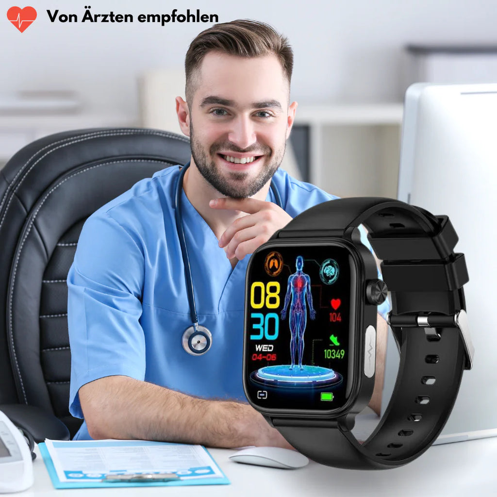 Glucocare SOS | Smartwatch Met Vital Signs Tracking