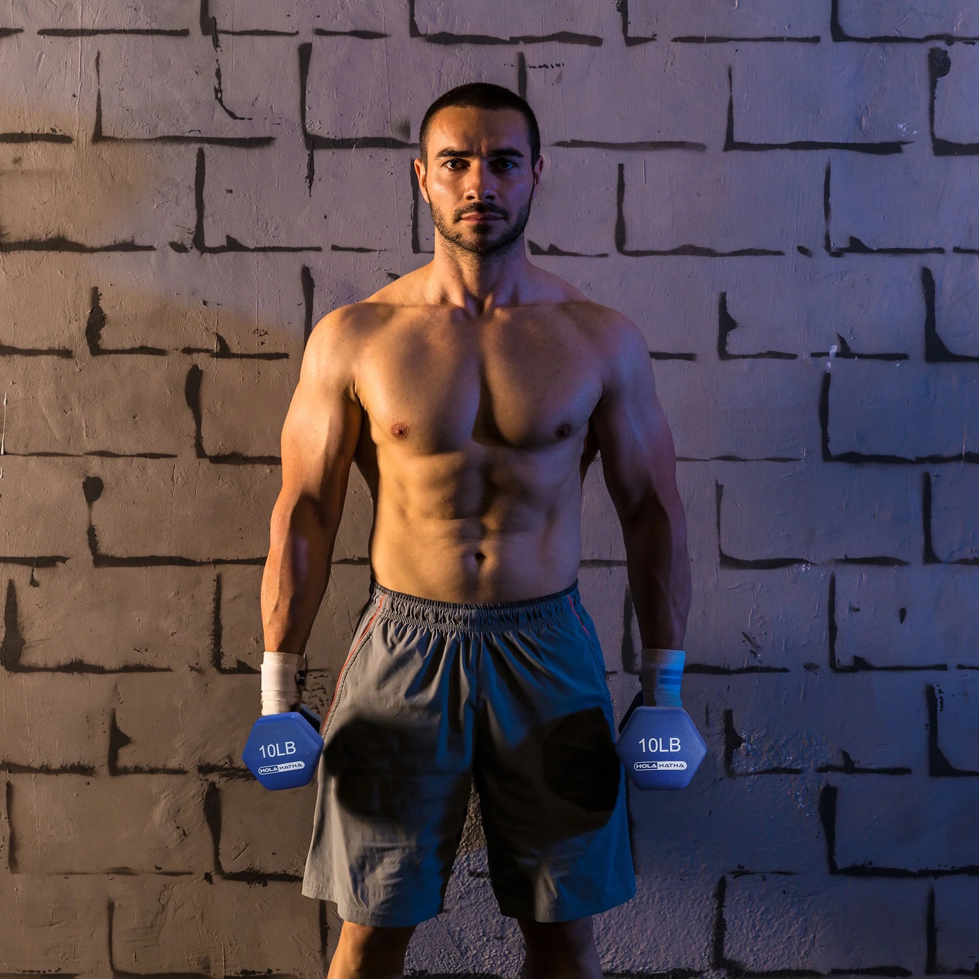 Neoprene Dumbbell Weight Set with Rack - Available in 5, 10, and 15 Pounds