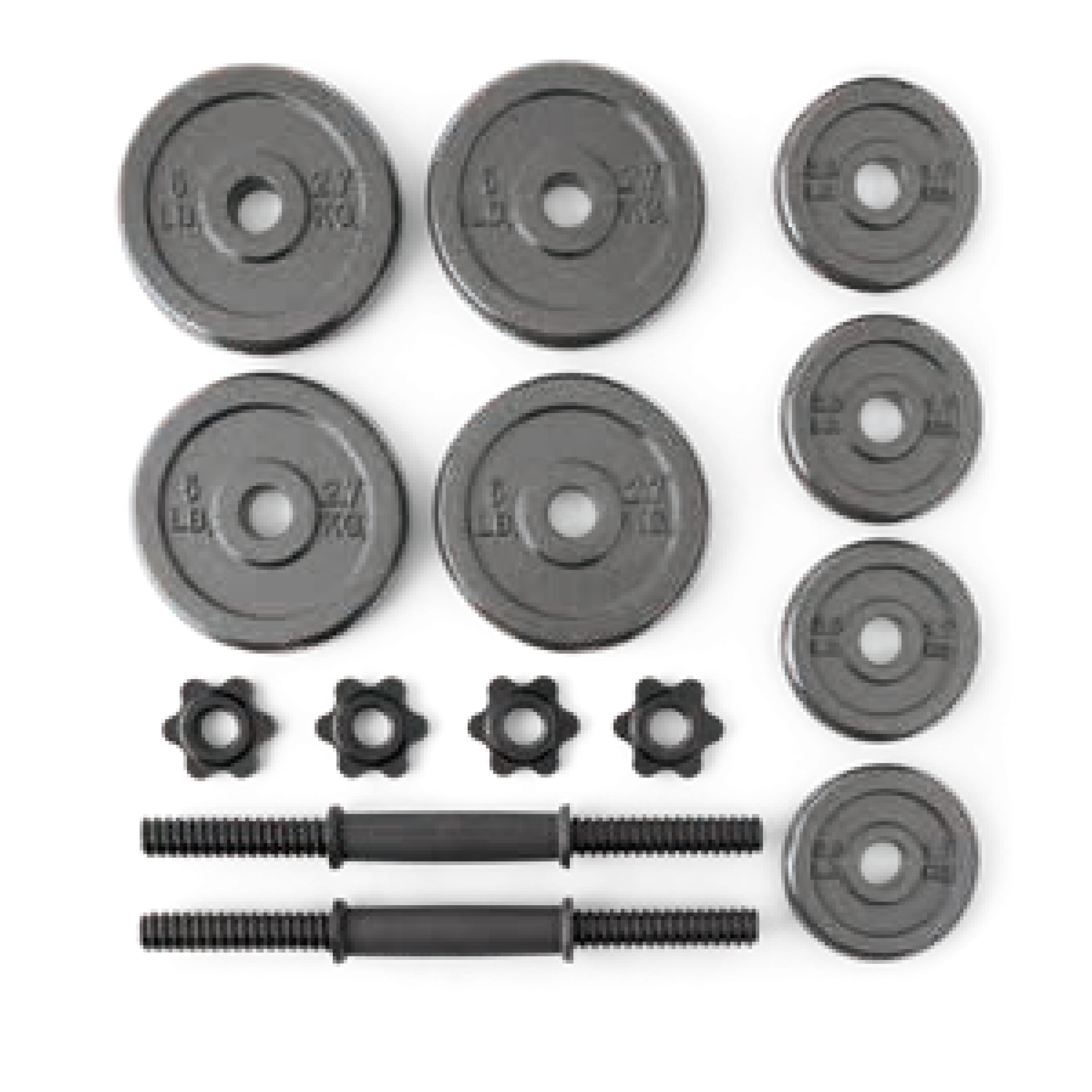 Adjustable Cast Iron Dumbbell Set, 40 lbs
