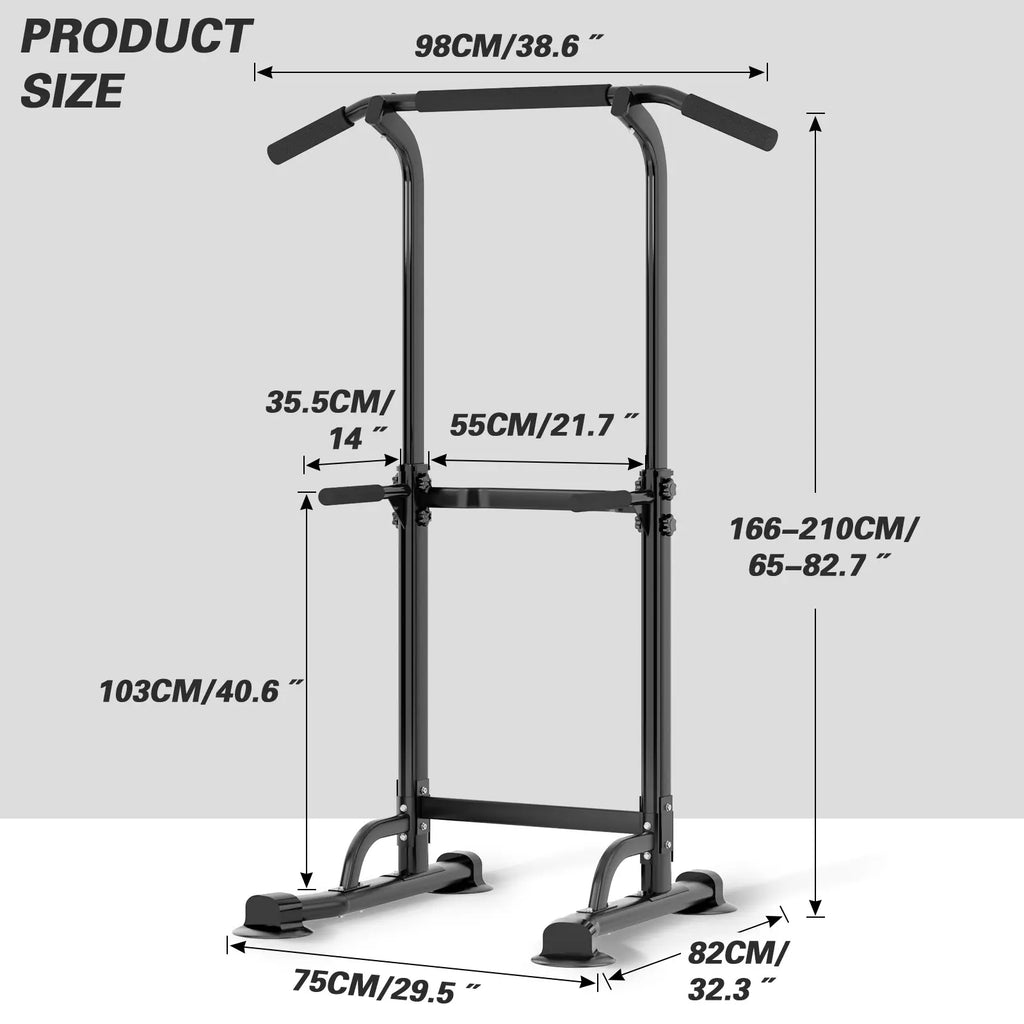 Nicole Selection Power Tower Ultimate Home Gym - Adjustable Pull up Bar, Dip Station, Push up Bars for Full Body Workout. Supports 330 LBS with Heavy Duty Steel & H-Shaped Base, Perfect for Men & Women, the Perfect Gift! Multi-Function