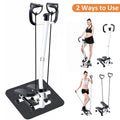 Mini Stair Stepper with Resistance Bands and Handlebar for Full Body Fitness Training - Dual Functionality, 220 lbs Weight Capacity