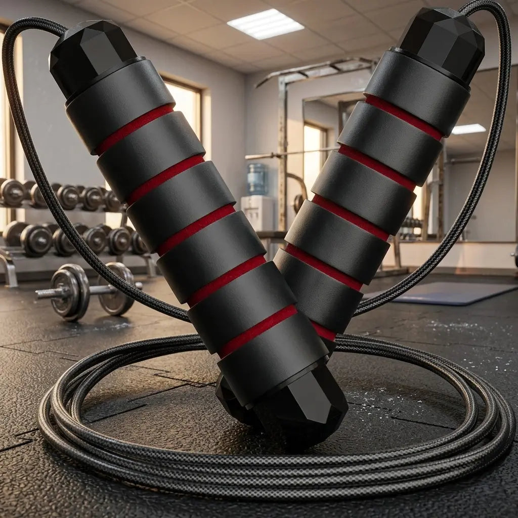 Adjustable Speed Jump Rope with Ball Bearings – Tangle-Free Steel Cable Jumping Rope for Men Women Foam Handles Home Gym Exercise, Multiple Colors