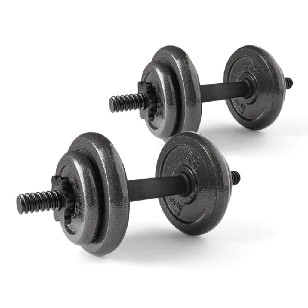 Adjustable Cast Iron Dumbbell Set, 40 lbs