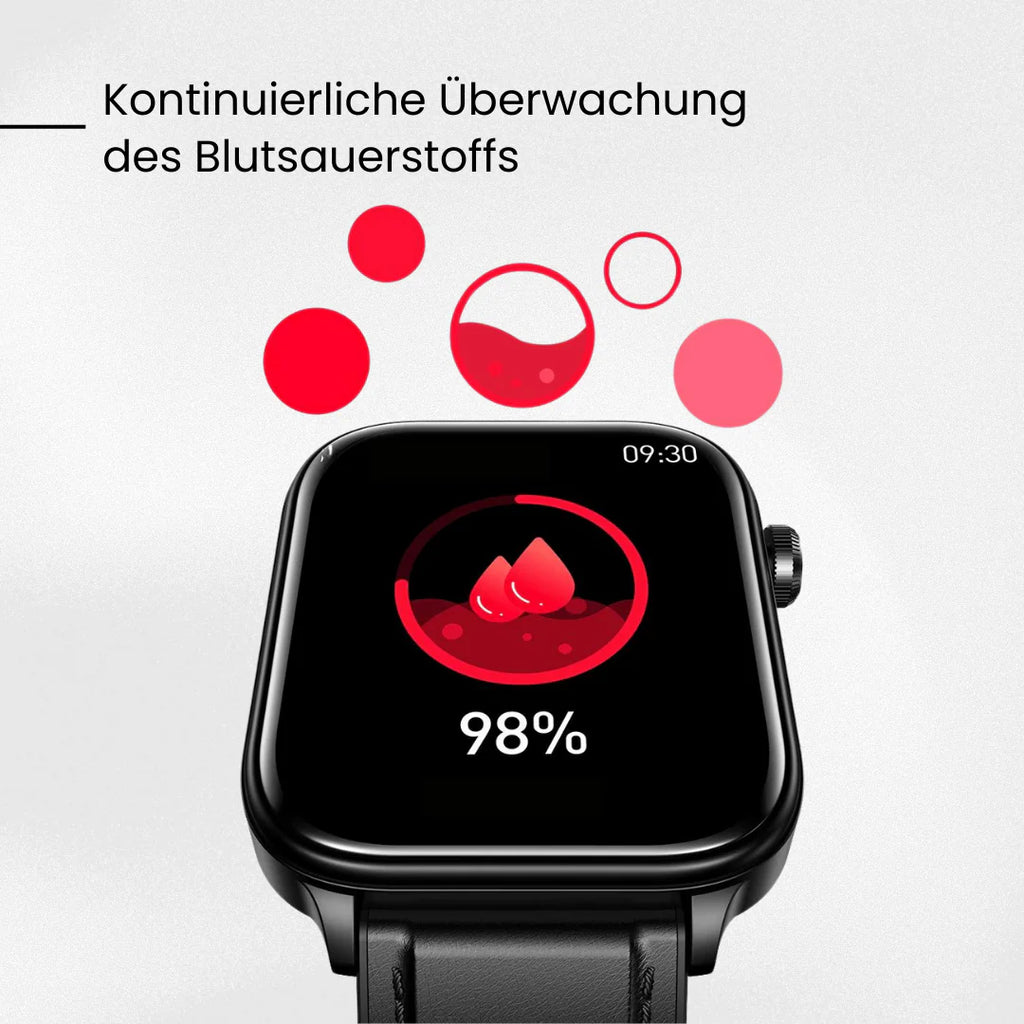 Glucocare SOS | Smartwatch Met Vital Signs Tracking