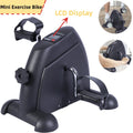 Portable Mini Indoor Pedal Exerciser with LCD Display for Home Fitness - Black