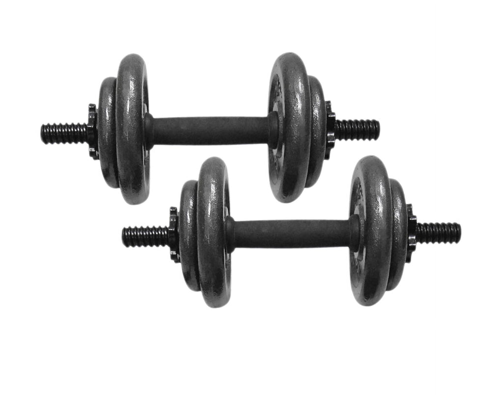 Adjustable Cast Iron Dumbbell Set, 40 lbs